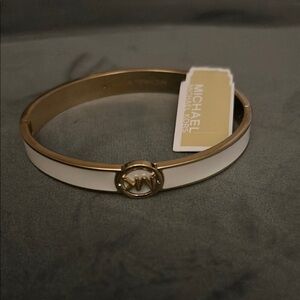 Michael Kors Gold and White Bracelet